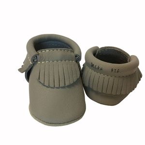 Bible Verse First Steps Baby leather moccasins